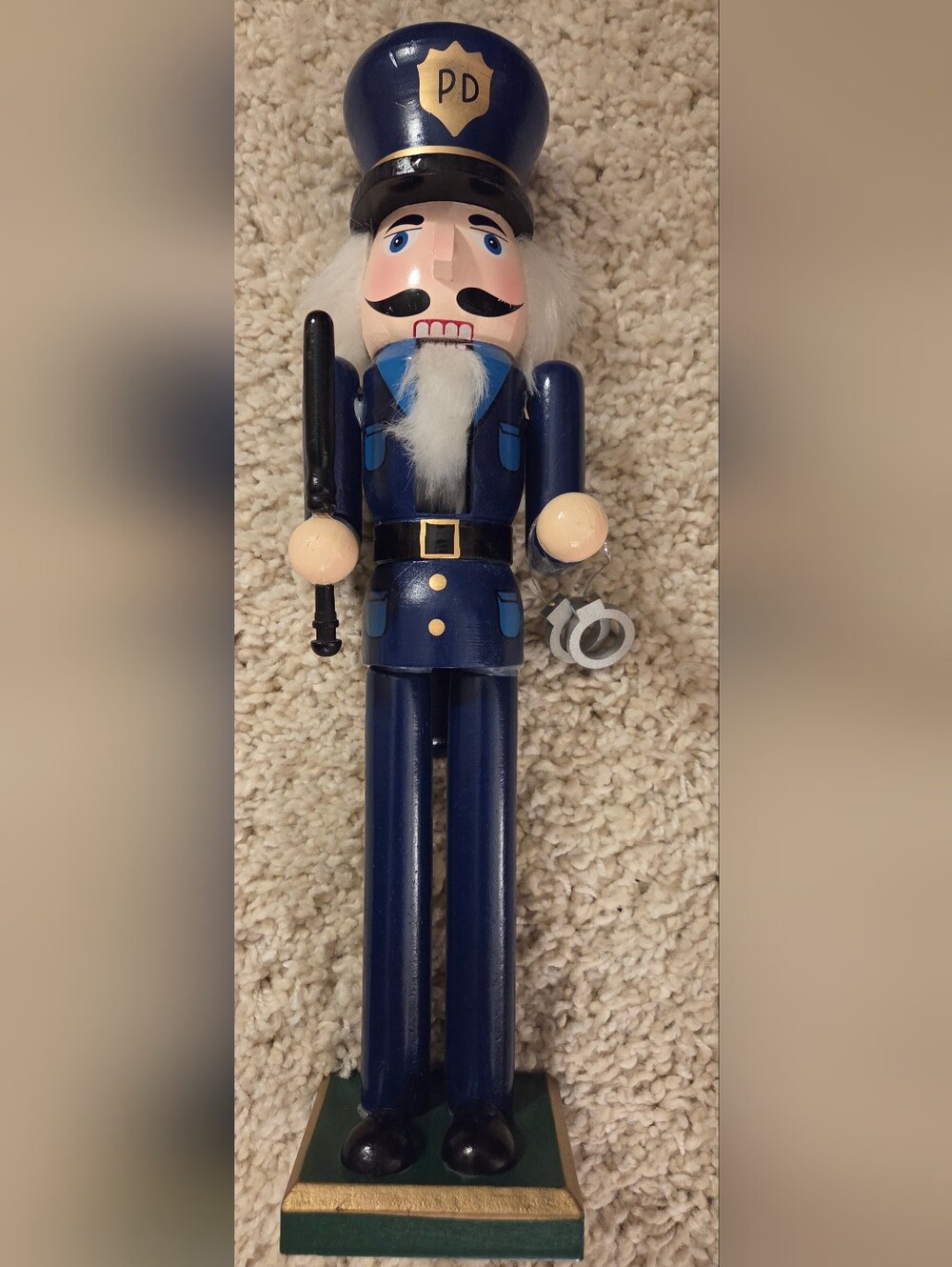 Blue Police Officer Nutcracker